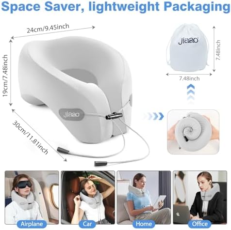 Jiaao Travel Neck Pillow Memory Foam Support