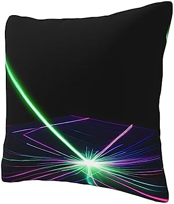Ogniwo Laser Lights Throw Pillow 12x12 Inch