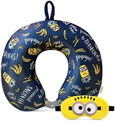 MINISO Minions Travel Neck Pillow with Eye Mask 1