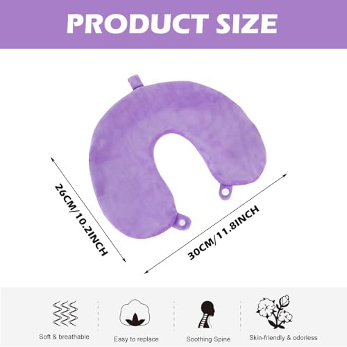 FEIYAUMI Travel Neck Pillow Cover Washable Zipper Closure Soft and Breathable