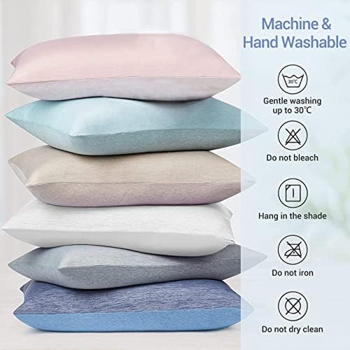Marchpower Cooling Pillow Cases 2 Pack Gray - Breathable Skin-Friendly