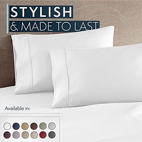HC Collection Microfiber Pillow Cases Set of 2 - White