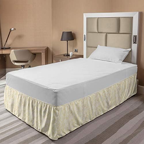 Ambesonne Golden Elastic Bed Skirt - TwinTwin XL