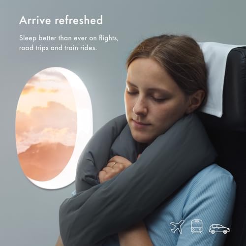 Huzi Infinity Pillow - Travel Neck Support Scarf Purple