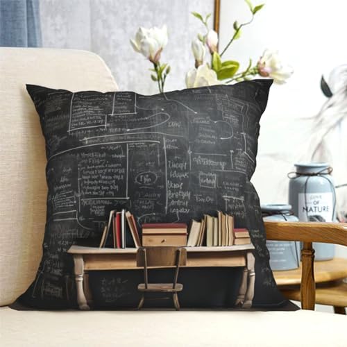 Black Textured Marble Pillow Soft 12x12 Inch Cushion Cover