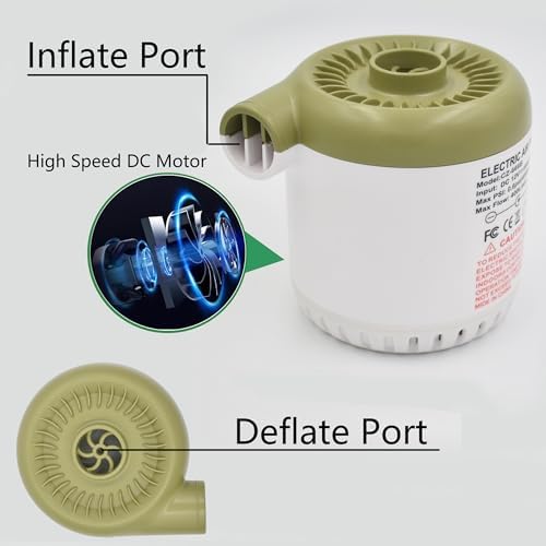 IRISFLY Electric Air Pump with 3 Nozzles AC110-240VDC12V