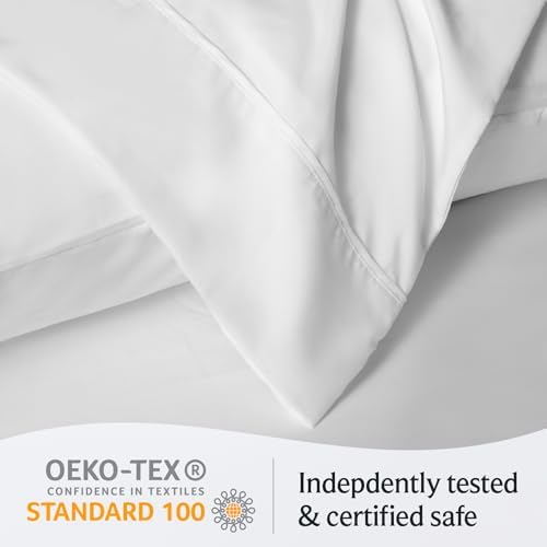 LuxClub Collection Pillowcases 2 Pack - White StandardQueen
