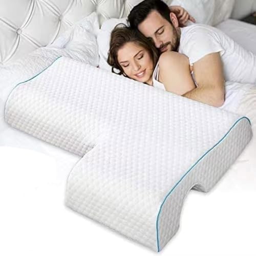 Couples Anti-Pressure Memory Foam Pillow with Arm Hole