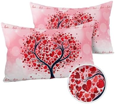 Waterproof Pillow Protector 2 Pack with Love Heart Design