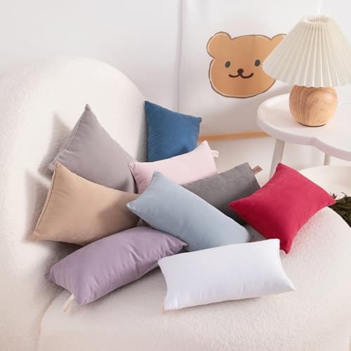 FLXXIE 2 Pack Microfiber Travel Pillows White 11x7 Inches