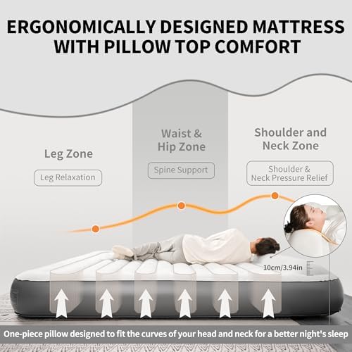 Naturehike Compact King Air Mattress with Built-in Pump