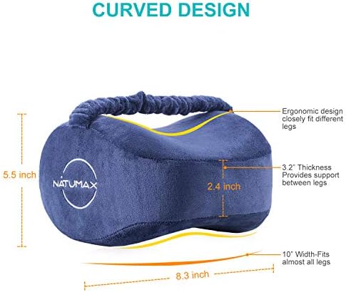 NATUMAX Knee Pillow with Sleep Mask and Ear Plugs