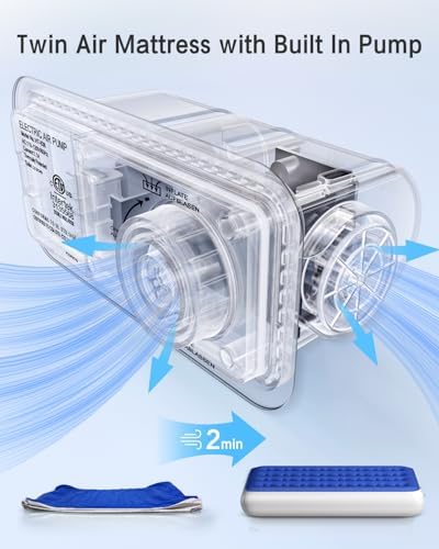 Xsleep Twin Air Mattress with Built-in Pump