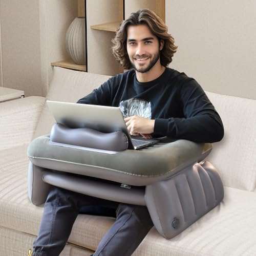 Nevife Inflatable Reading Pillow with Lap Desk