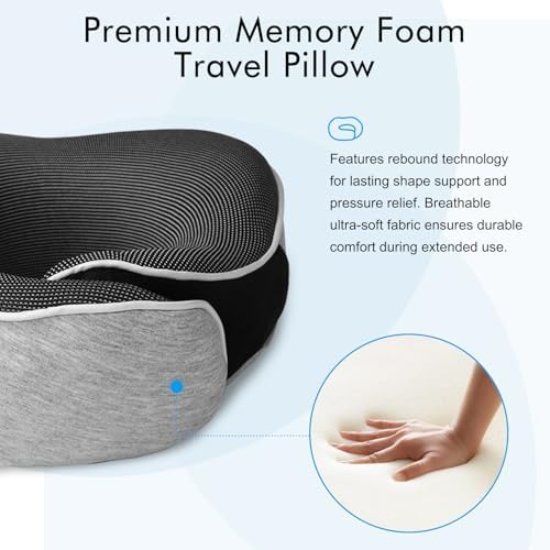 MILADO Adjustable Travel Pillow 12-18 Light Grey