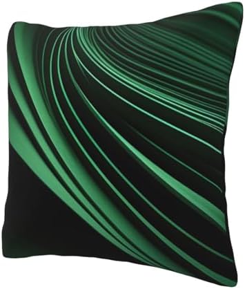 Green Curve Texture Throw Pillow Soft 12x12 Inch Cushion Cover