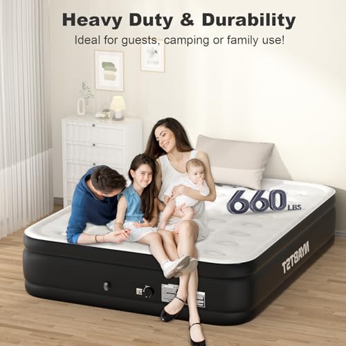 Nyabtst Queen Air Mattress with Built-in Pump - 16 Inch Sturdy 660 lbs