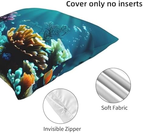 Ogniwo Underwater Scenery Throw Pillow 12x12 Inch
