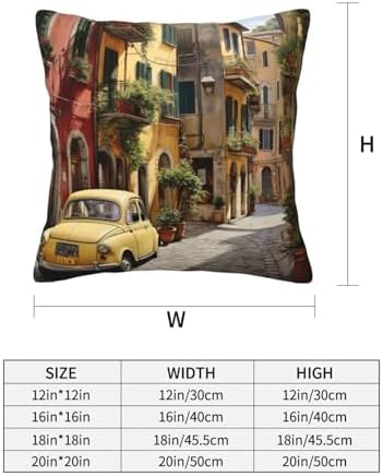 Ogniwo Italian Street Throw Pillow 12x12 Inch 1