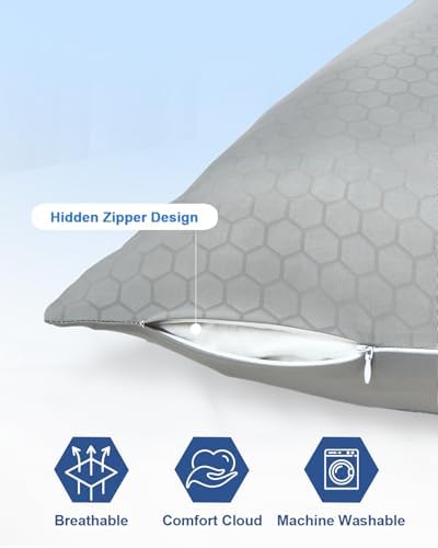 Cooling Pillow Case Set of 2 with Double Sided Cold Tech
