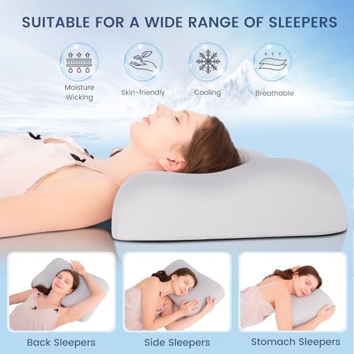 Elegear Deep Sleep Cooling Neck Pillow with Zero-Pressure Tech