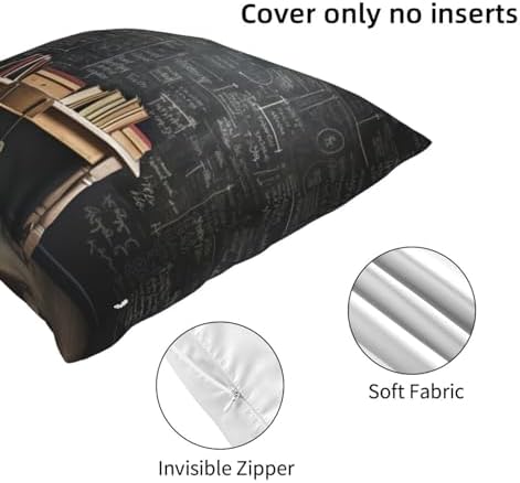 Black Textured Marble Pillow Soft 12x12 Inch Cushion Cover