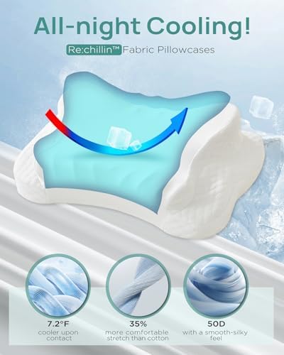 Releep Adjustable Cervical Neck Pillow for Pain Relief