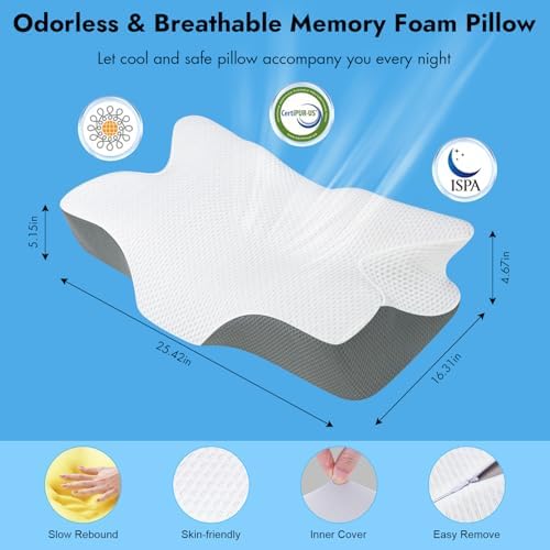 Anvo Cervical Pillow for Neck and Shoulder Pain Relief