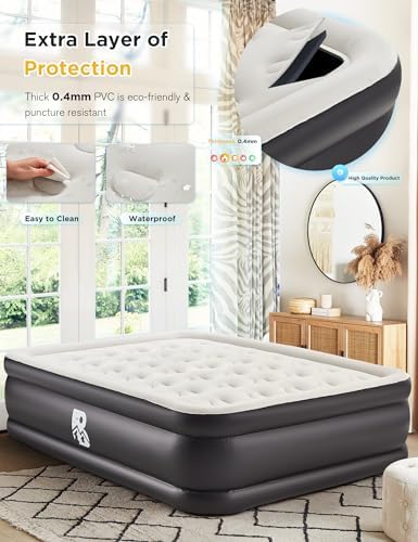 BUPPLEE Twin Air Mattress with Built-in Pump