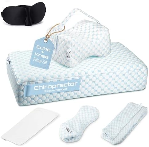 Dr Zzz Cooling Cube Pillow and Knee Pillow Set 1