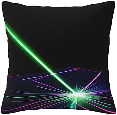 Ogniwo Laser Lights Throw Pillow 12x12 Inch