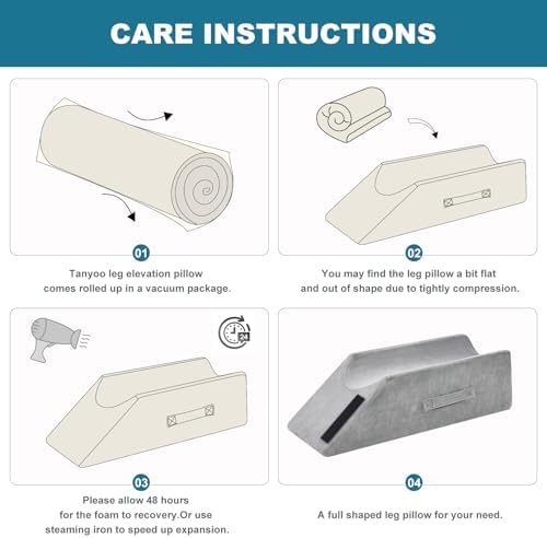 TANYOO Velvet Leg Pillow for Recovery and Pain Relief