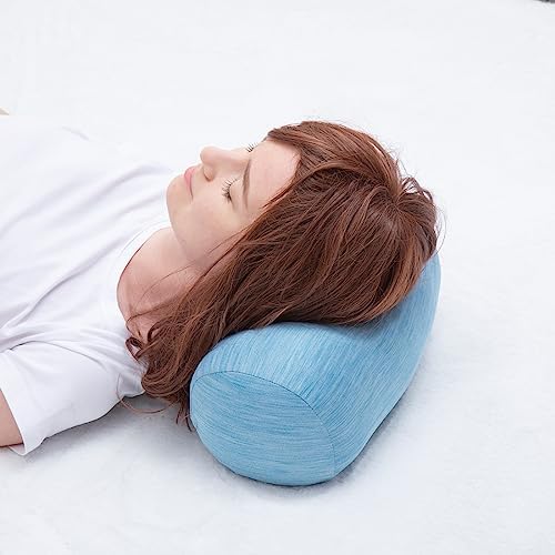 Round Cylinder Bolster Pillow with Cooling Cover 13x6 Inches Grey
