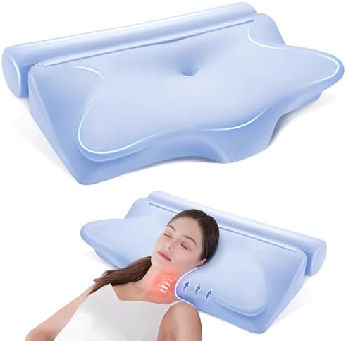 Ocuuziisu 2-in-1 Neck Cervical Pillow with Cooling Pillowcase