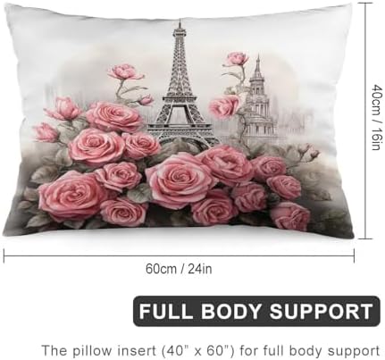 MaSiledy Pillow Protector with Zipper Eiffel Tower Design