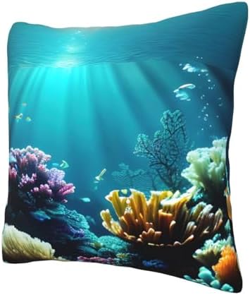 Ogniwo Underwater Scenery Throw Pillow 12x12 Inch