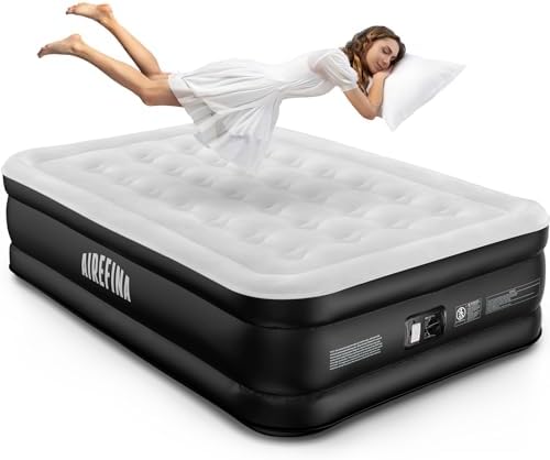 Airefina Full Air Mattress with Built-in Pump and Carrying Bag