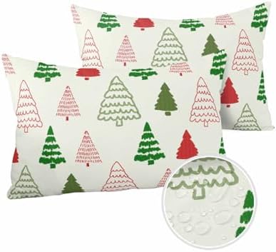 Waterproof Pillow Protector 2 Pack Christmas Tree Pattern