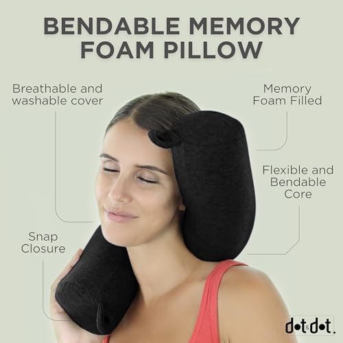 DotDot Twist Memory Foam Travel Pillow - Onyx