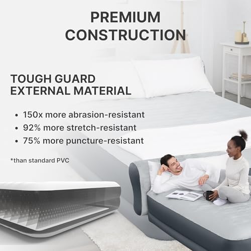 SleepLux Queen Air Mattress with Headboard and USB Charger