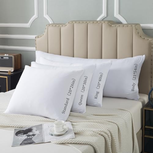 WhatsBedding Queen Jersey Knit Pillowcases with Zipper