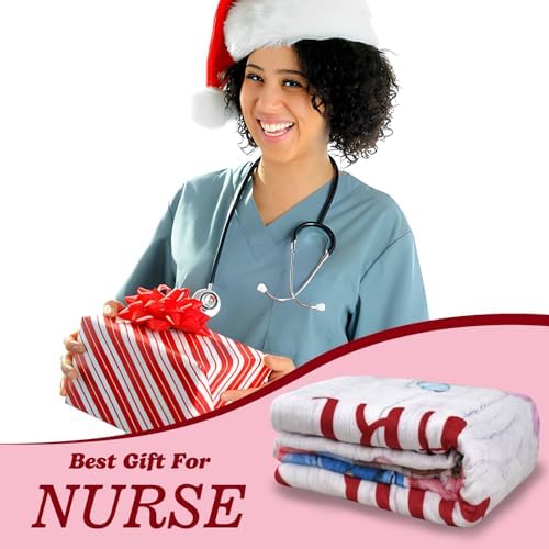 Soft Flannel Nurse Appreciation Throw Blanket 50x60