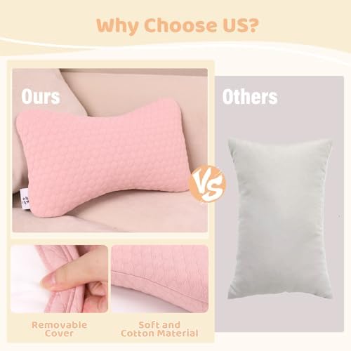 vocheer Mini Travel Pillow - 11x7 Inch Cotton Neck Wrist Support Pillow