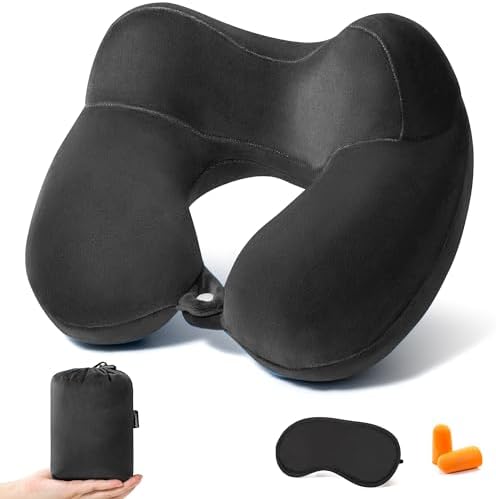 Anmerl Inflatable Travel Pillow with Velvet Cover