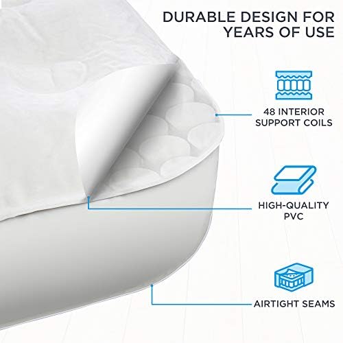 Ivation EZ-Bed Queen Air Mattress with Frame Rolling Case