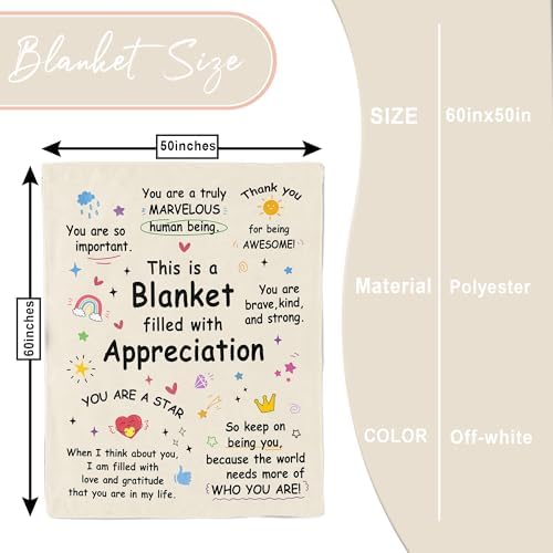 Kituzol Thank You Blanket for Women 60x50