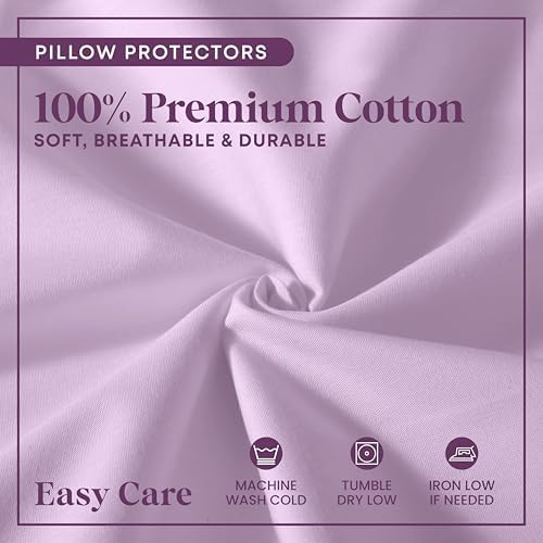 CirclesHome Pillow Protectors 2 Pack Queen Size Zippered