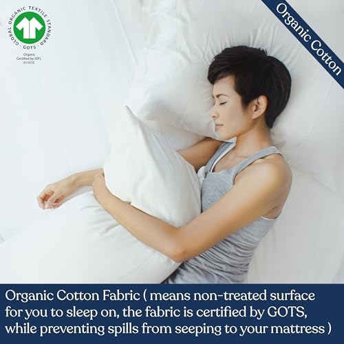 Delara Organic Pillow Protectors GOTS Certified with Zipper