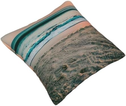 Ogniwo Beach Sunset Throw Pillow 12x12 Inch Soft Square Cushion Cover