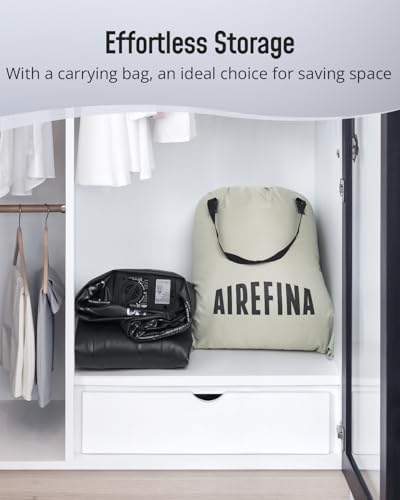 Airefina Queen Air Mattress with Built-in Pump and Portable Bag